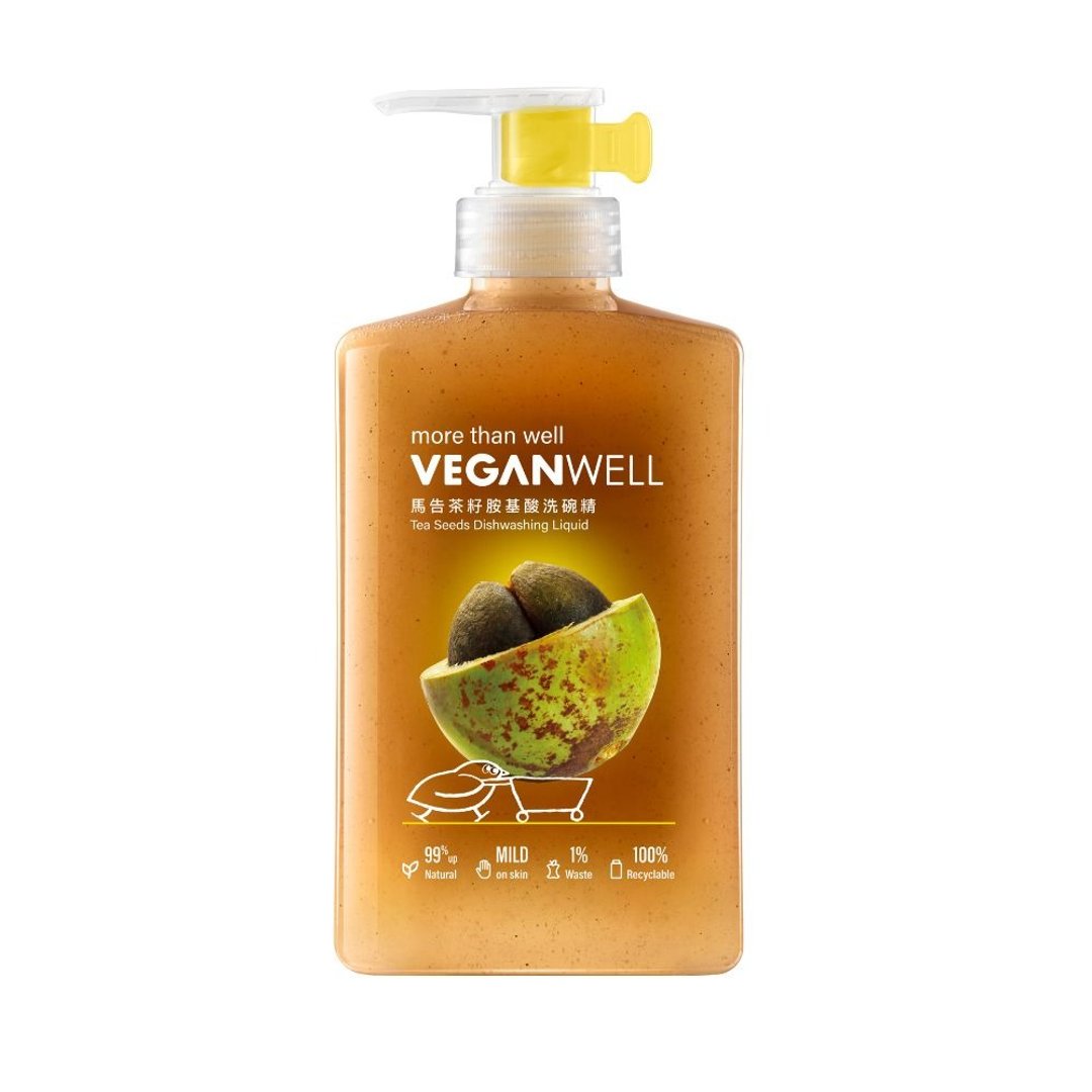 VEGANWELL 马告茶籽胺基酸洗碗精 500mL【强力洁净】 - 碗盘清洁 - 浓缩/萃取物 黄色