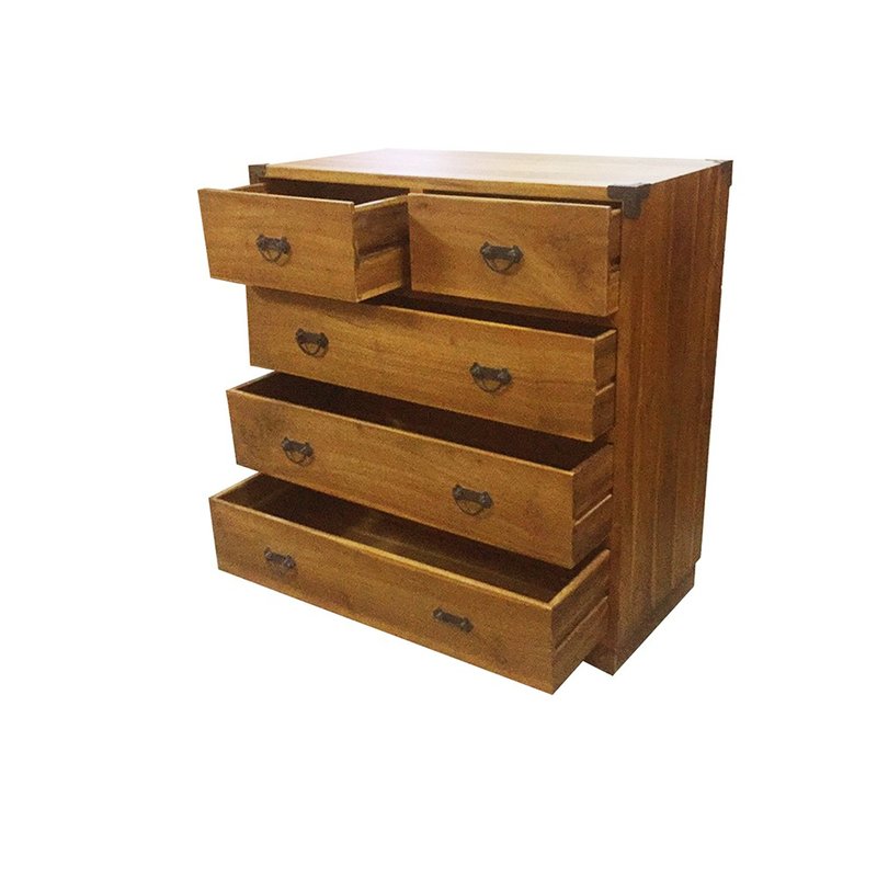 【吉迪市100%全柚木家具】UNC1-28A 柚木经典造型五抽柜 收纳柜 - 衣柜/鞋柜 - 木头 咖啡色