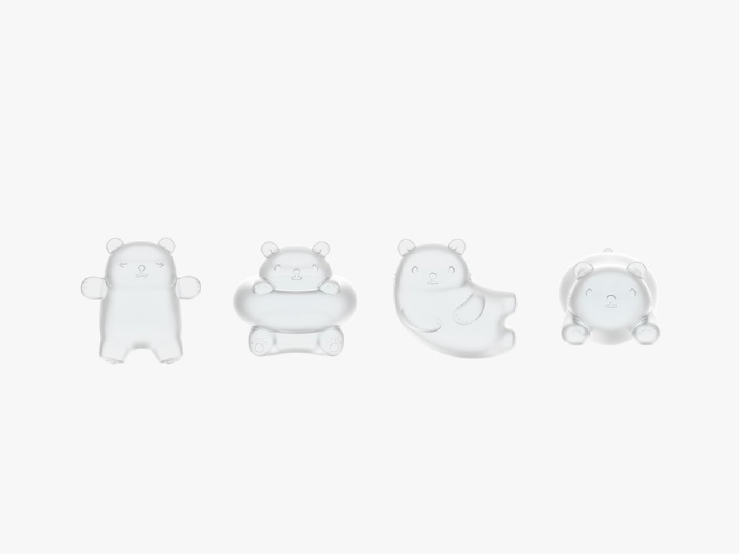 Unipapa X 白白日记  白白冰冻派对4入收藏组 - 其他 - 硅胶 透明