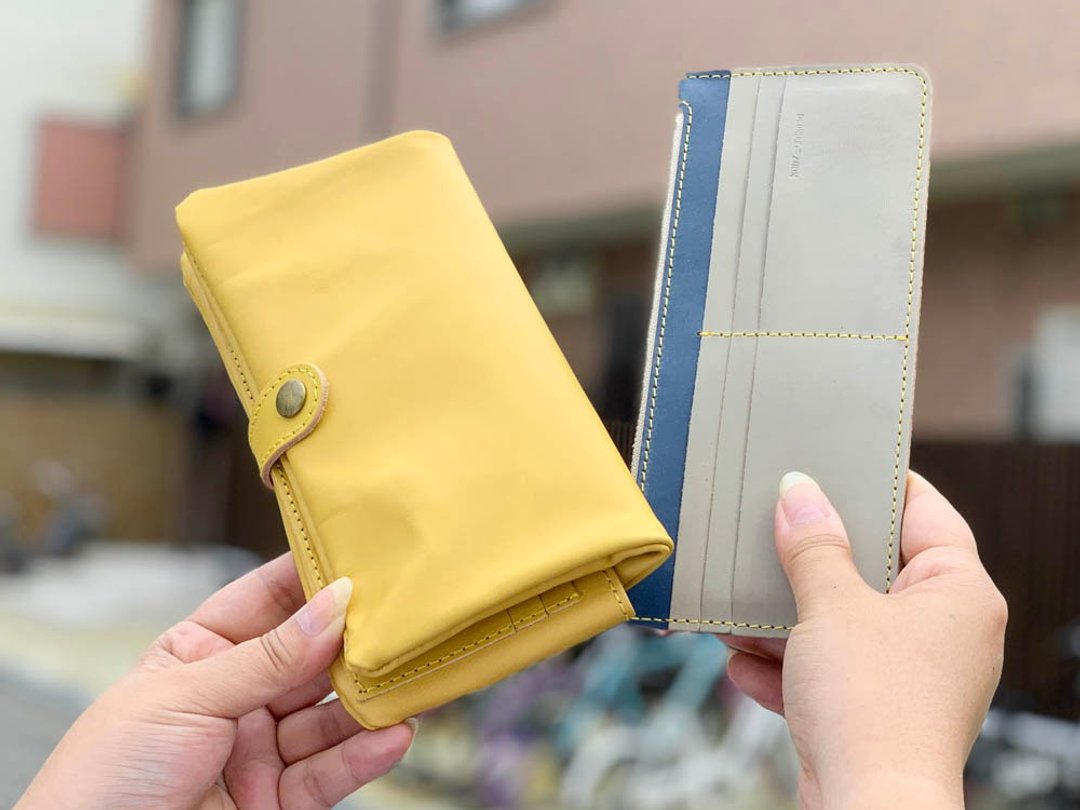 F-PLUMP Casual yellow x cool full plump wallet FPW-YYYY-NHTN-Y for both smartphones and passbooks - 皮夹/钱包 - 真皮 黄色