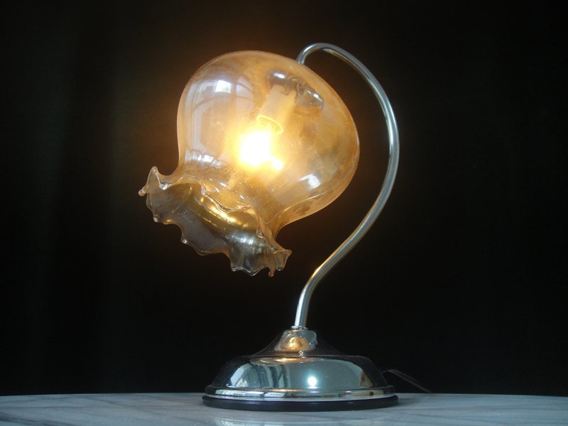 【老时光 OLD-TIME】早期二手台湾制玻璃桌灯 - 灯具/灯饰 - 其他材质 