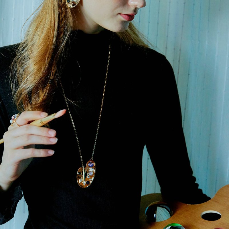 Palette Snowball Necklace - 项链 - 玻璃 