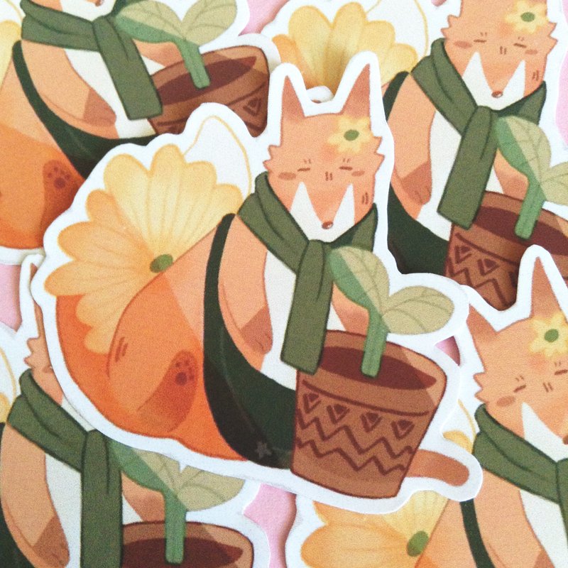 手绘插画大贴纸_森林好朋友BETAFIN - 贴纸 - 纸 