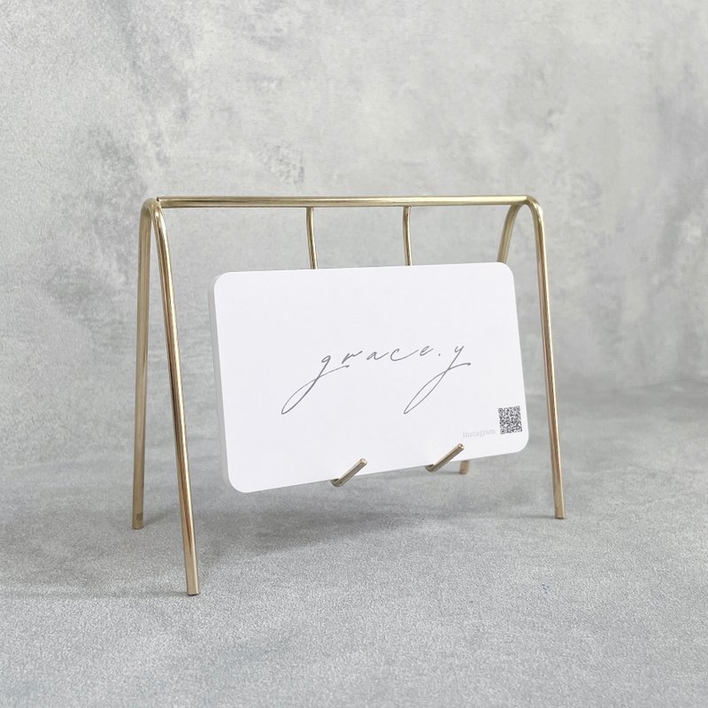 如同立牌的店卡架 - 名片架/名片座 - 铜/黄铜 金色