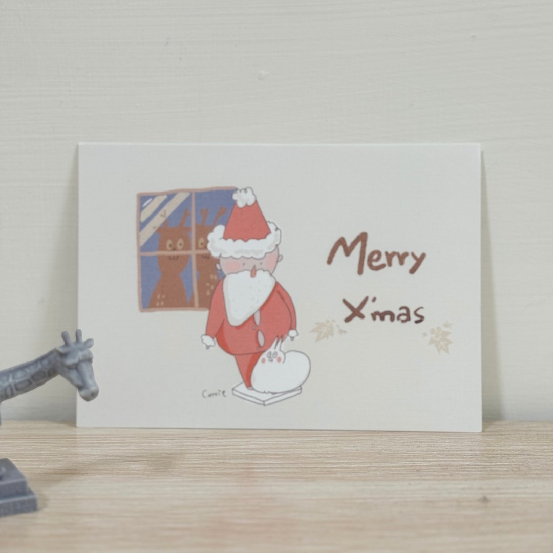 还能爬进烟囱 / 圣诞卡 Carrie Xmas Card - 卡片/明信片 - 纸 卡其色