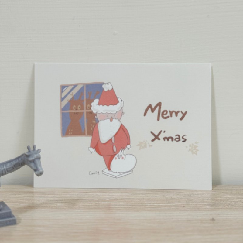 还能爬进烟囱吗 / 圣诞卡 Carrie Xmas Card - 卡片/明信片 - 纸 卡其色
