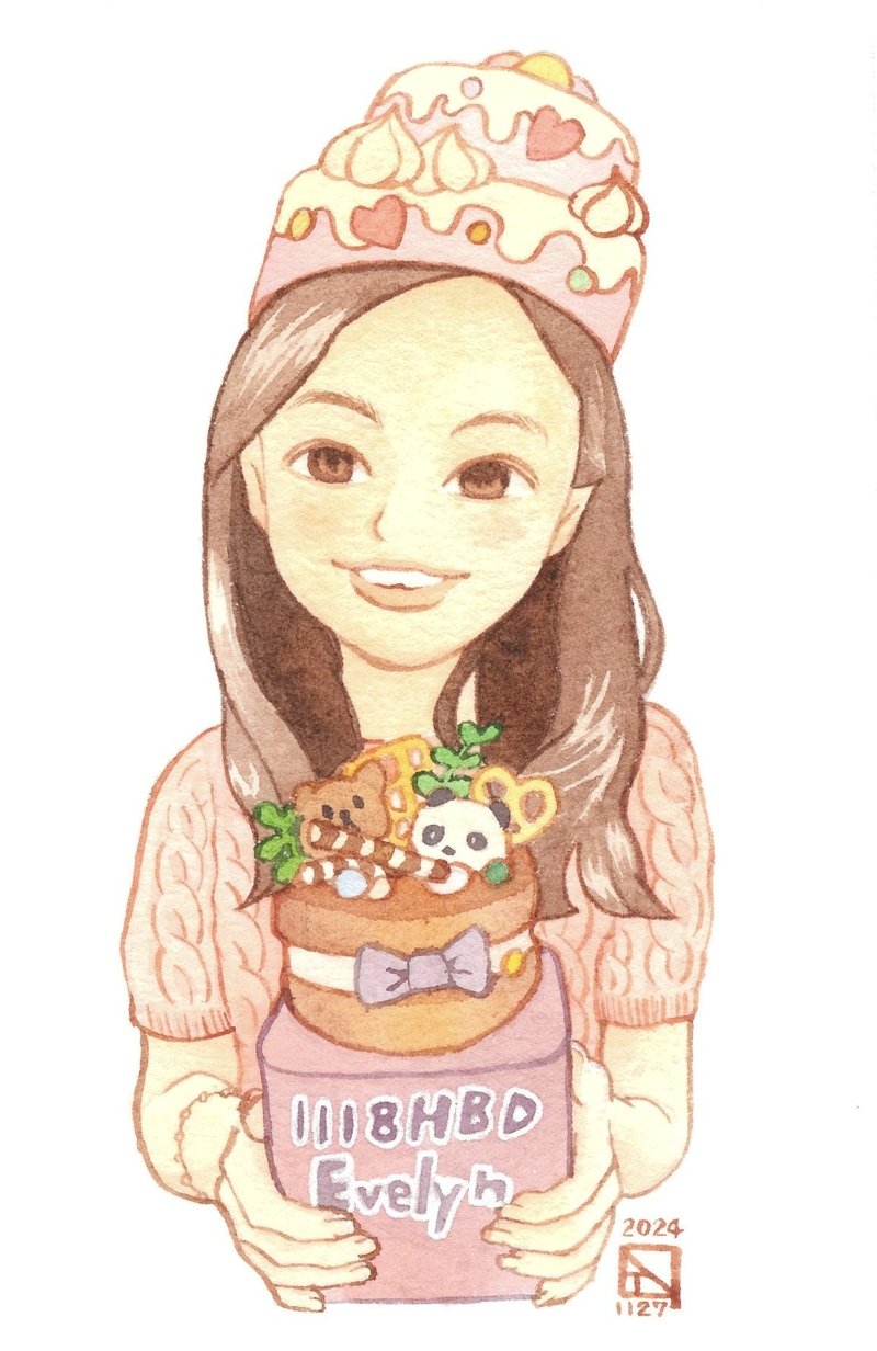 定制化 人像 画像 插画 情侣 似颜绘 明信片 - 卡片/明信片 - 纸 多色