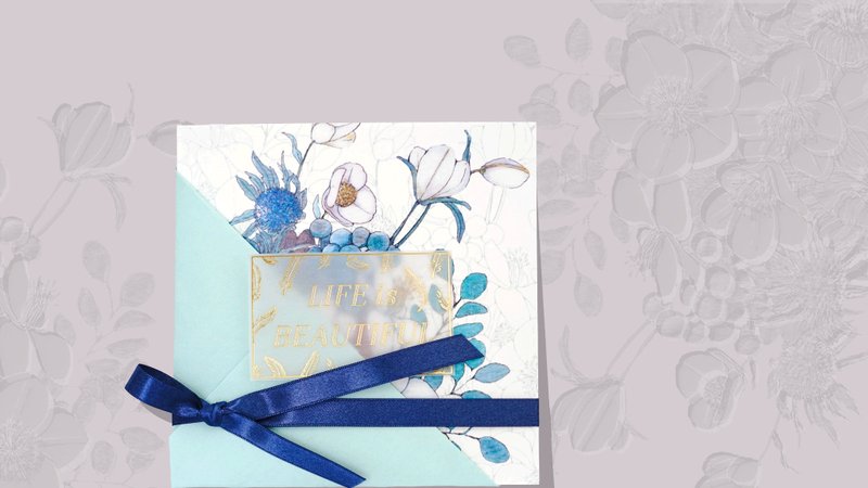 Bouquet Greeting Card  ZERMATT - 卡片/明信片 - 纸 白色