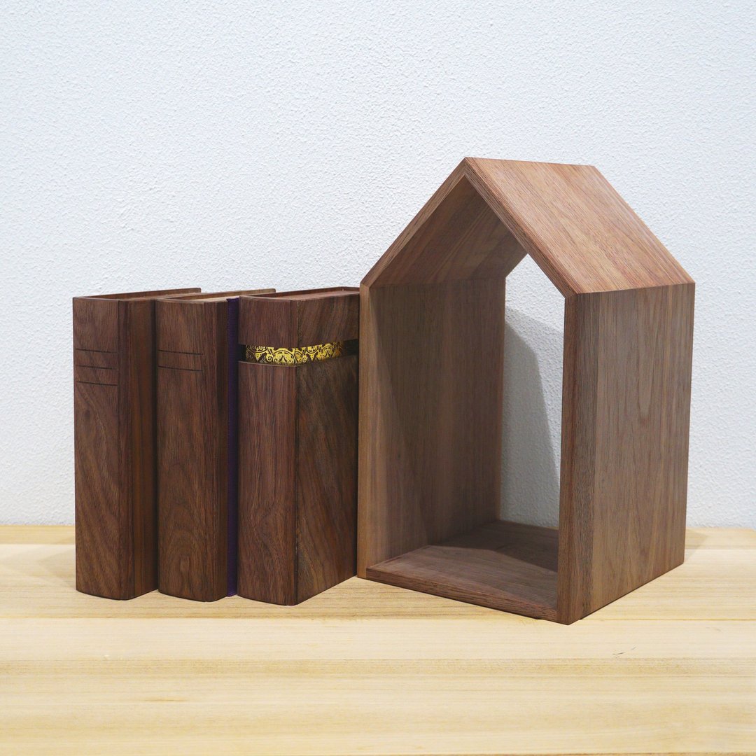 Walnut Book Storage Set - 书架/书挡 - 木头 咖啡色