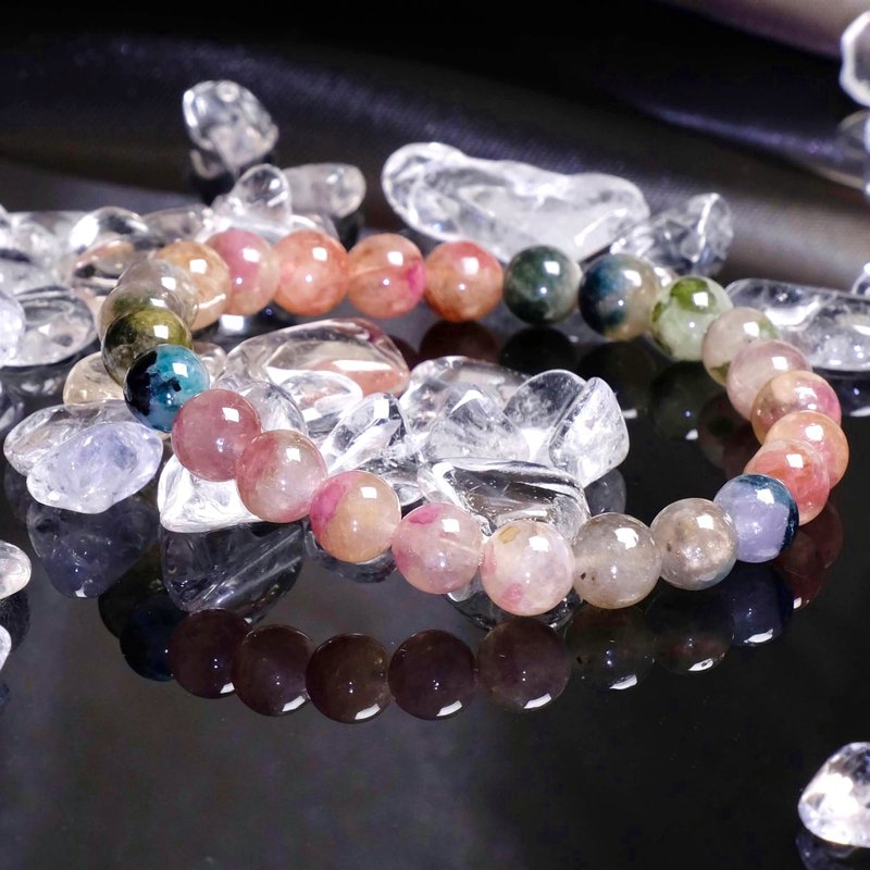 一图一物/7.5mm彩碧玺水晶手链 愿望石诞生石 定制订制 #181 - 手链/手环 - 水晶 多色