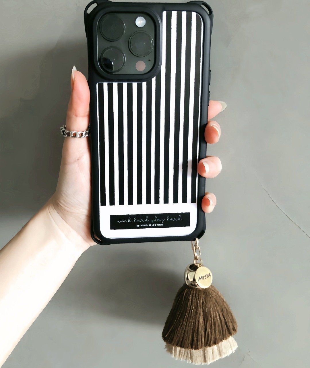 【MISIA】Phone Charm 纯手工编织双层流苏-撞色三款 - 吊饰 - 棉 