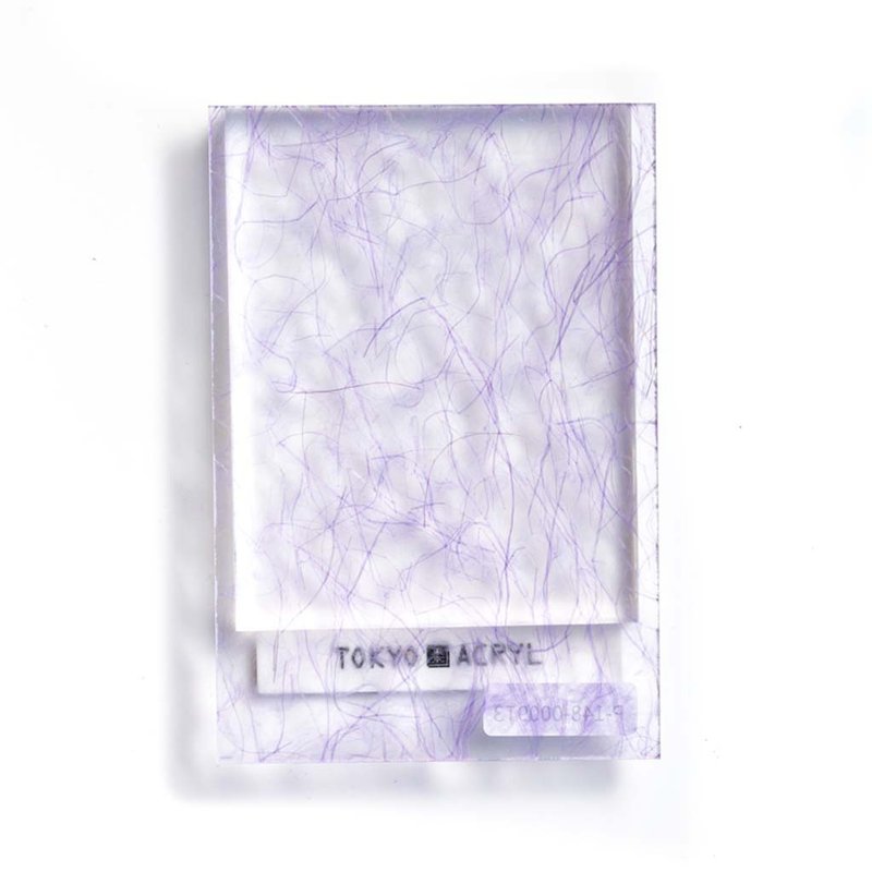 Acrylic board / Art / Light purple Japanese paper Transparent / Textile / 3mm / Postcard size - 零件/散装材料/工具 - 压克力 蓝色