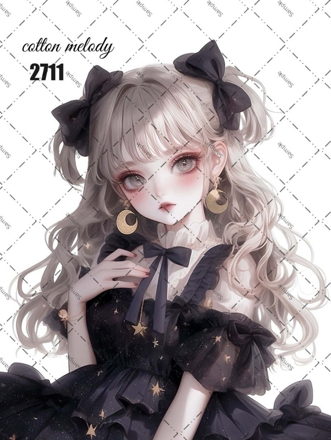 original sticker no.2711 人物贴纸 原创贴纸 原创人物贴纸 装饰贴纸 cotton melody - 贴纸 - 纸 