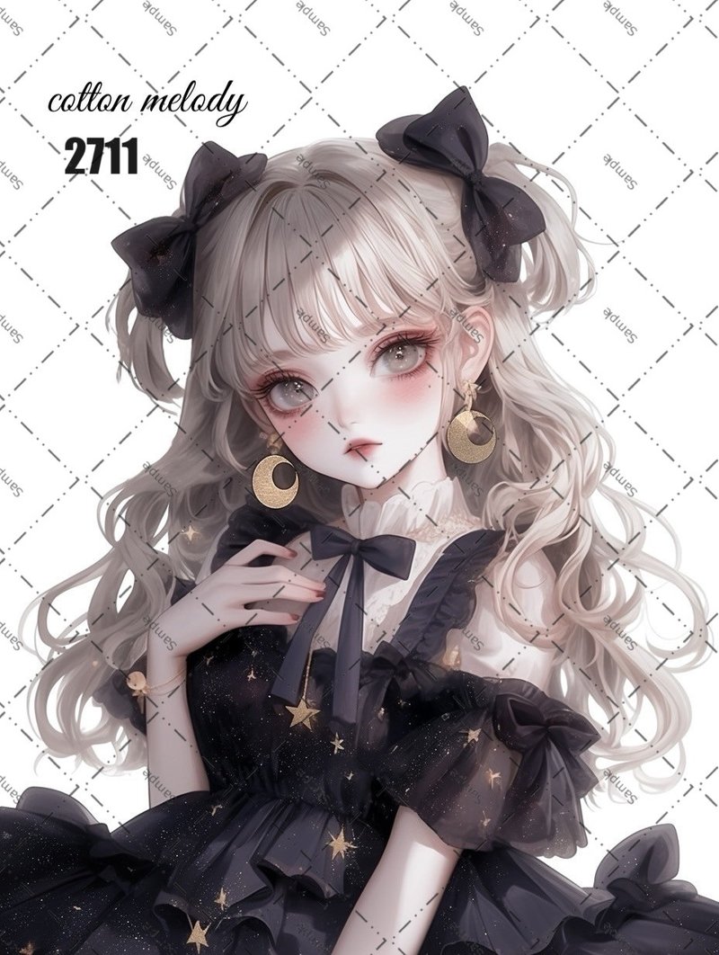 original sticker no.2711 人物贴纸 原创贴纸 原创人物贴纸 装饰贴纸 cotton melody - 贴纸 - 纸 