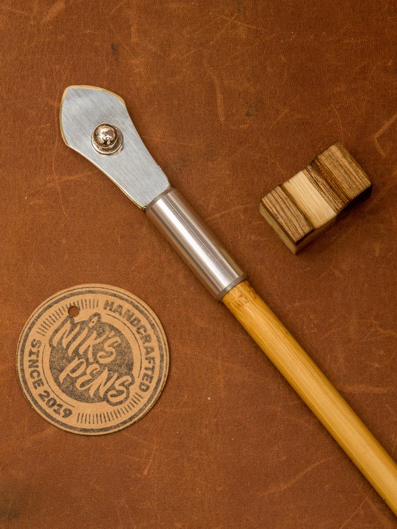 手工规尺笔，展现写意书法之美 / 金色或银色 / 两款尺寸 - 蘸水笔 - 其他金属 银色