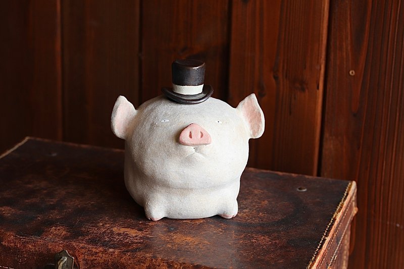 单只动物花瓶猪【订做】 - 花瓶/陶器 - 陶 粉红色