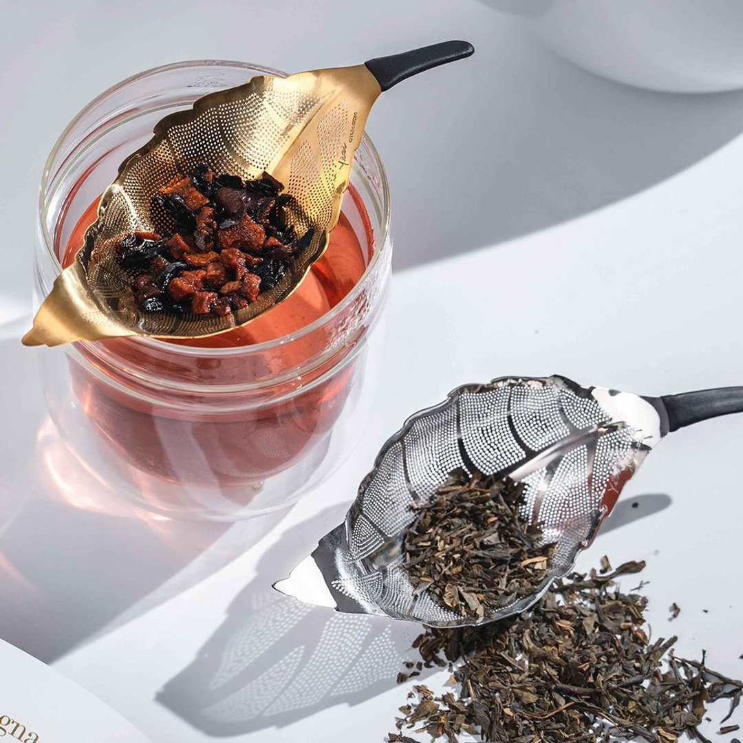 01LIV不锈钢滤茶器 Komorebi 树叶造型多用途滤网金色原创茶具 - 茶具/茶杯 - 不锈钢 金色