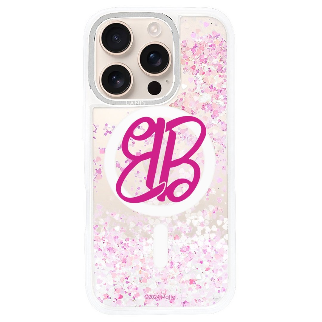 Barbie－Double B 爱心流沙 防摔壳 iPhone 16 15 14 13 Pro Max - 手机壳/手机套 - 环保材料 透明
