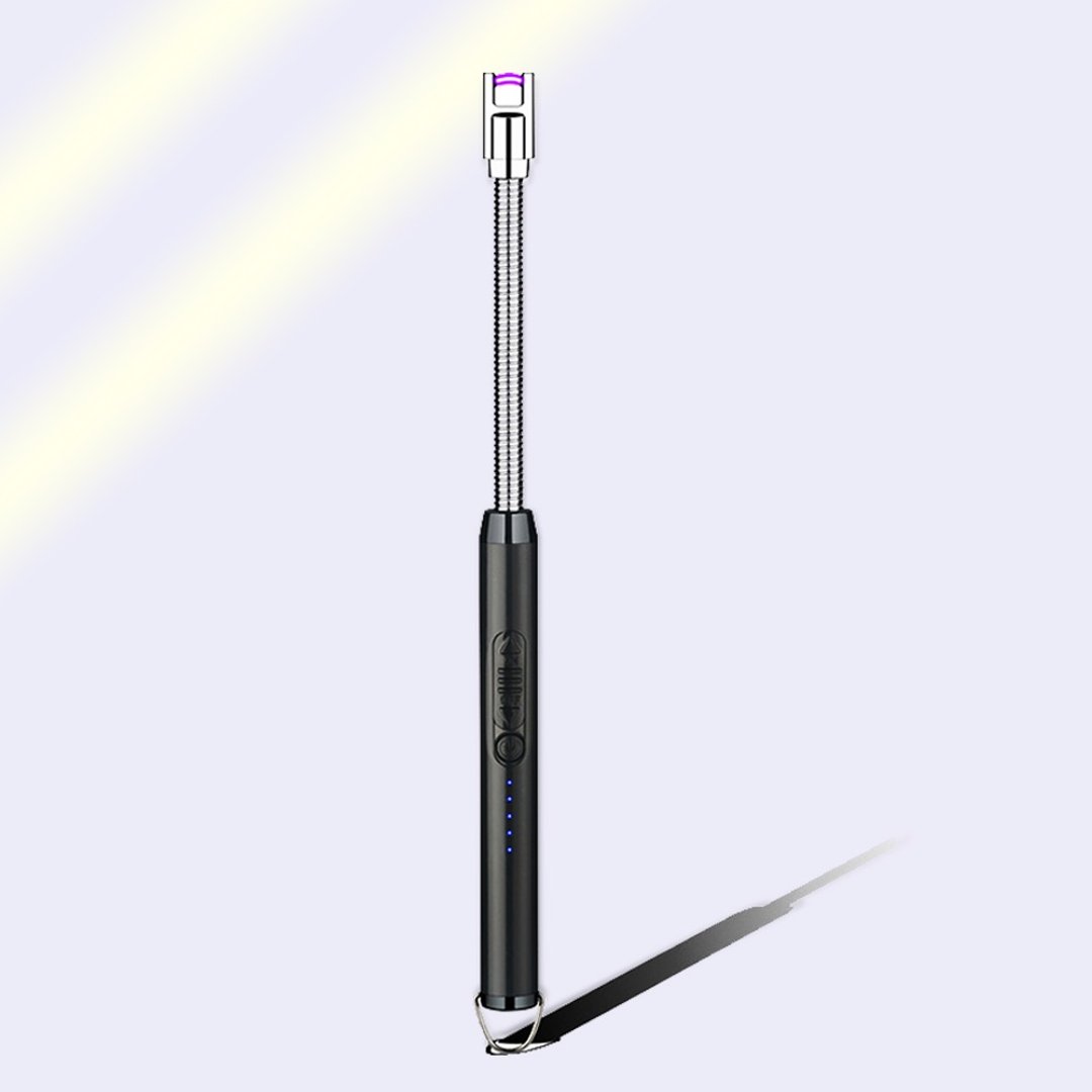 极简 USB 脉冲点火枪 弯曲电子点火器-消光黑 - 其他 - 铝合金 