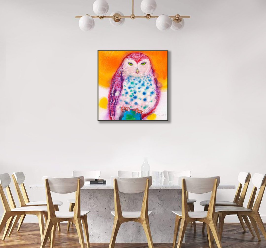 福郎猫头鹰艺术装饰画礼物/限量授权艺术家/Sun Lin - 海报/装饰画/版画 - 其他材质 