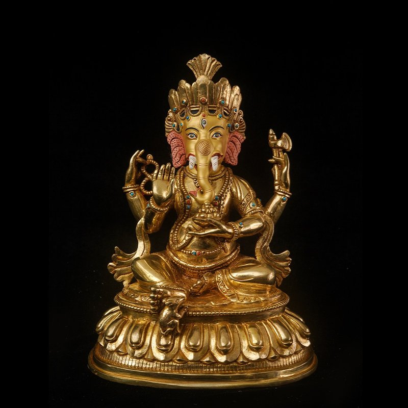 象神甘尼许吉祥佛像 - 其他 - 贵金属 