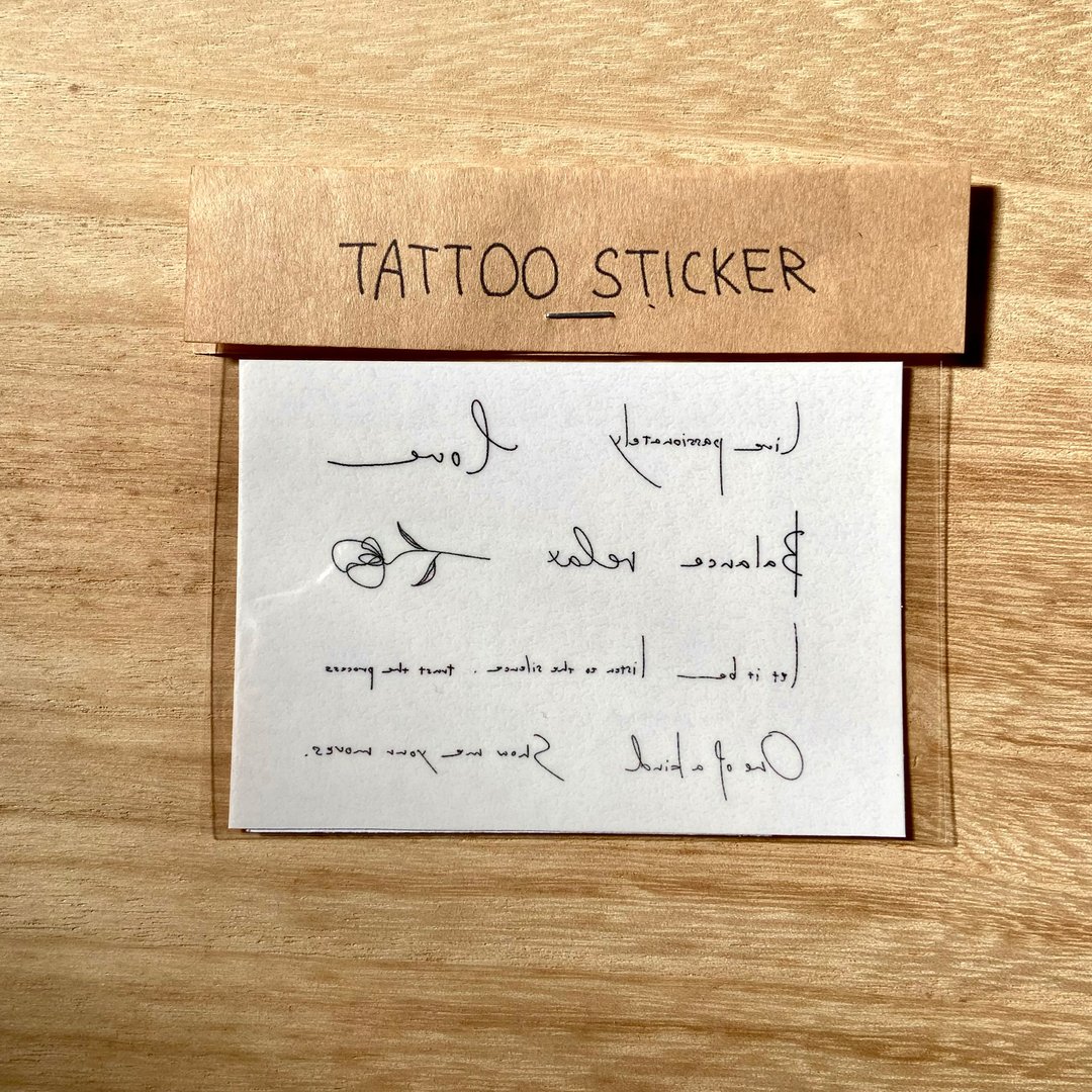 英文字体 纹身贴纸 - 纹身贴 - 纸 黑色