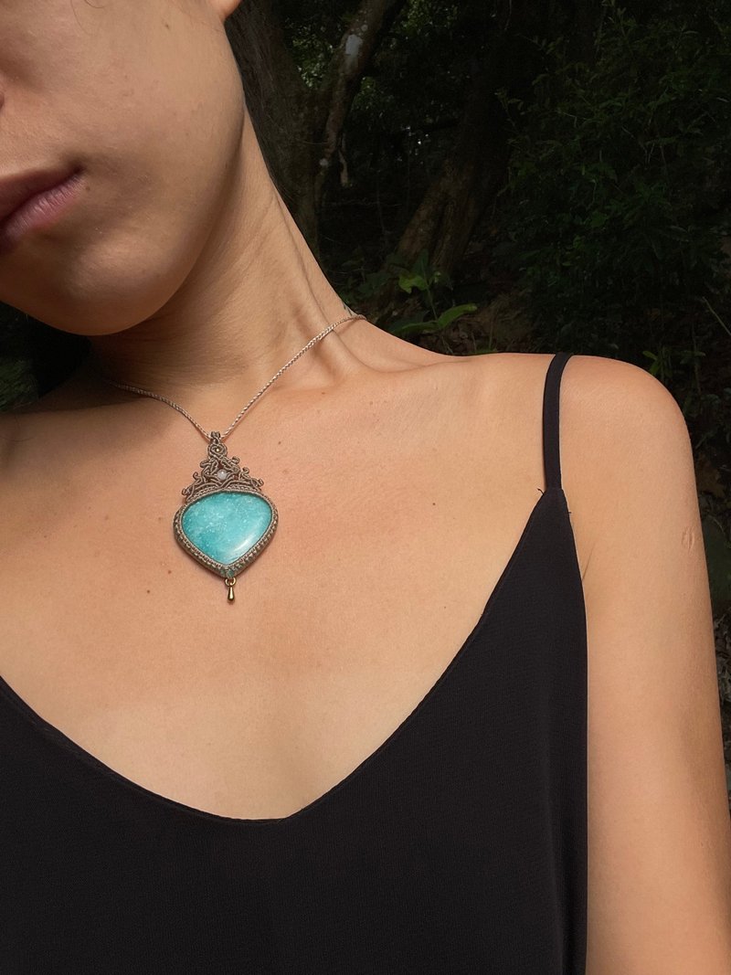 天河石基本款图腾编织项链 - 项链 - 宝石 