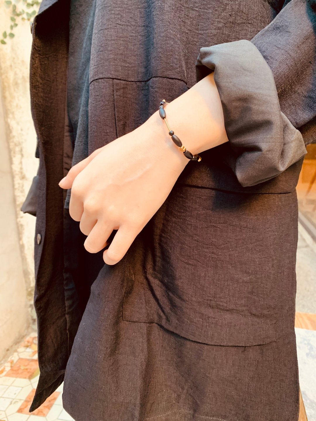 Ore Jewelry _设计师款_铜系列_手环_铜_黑檀木_可订制_可定制 - 手链/手环 - 铜/黄铜 