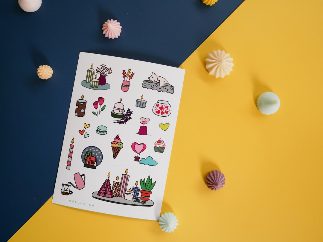 【โปร11.11 】Sticker GOOD DAY 1 sheet - 贴纸 - 防水材质 多色