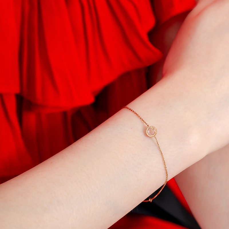 京华钻石 迪士尼公主系列 白雪公主苹果宝石 10K玫瑰金手链 - 手链/手环 - 宝石 