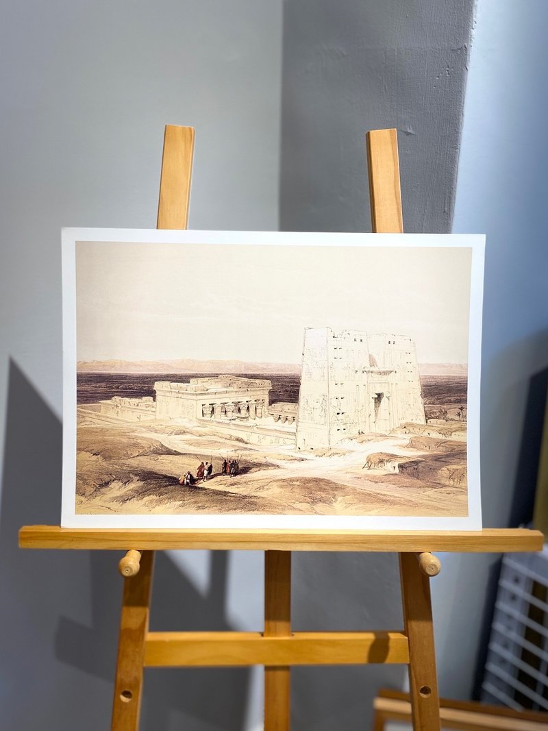 艺术家David Roberts - 埃德富神庙ART PRINT - 海报/装饰画/版画 - 纸 金色