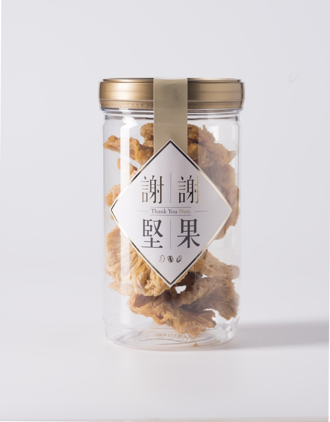 【台湾无糖鳯梨花干】(密封罐)(水果干)(只有单纯的鳯梨)(素食) - 水果干 - 塑料 金色