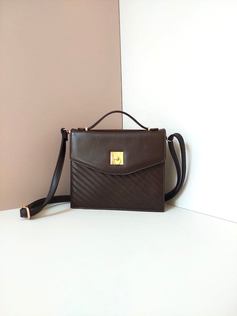 【特选货品】中古二手Celine咖啡色凯莉皮革单肩侧背斜孭小包手袋 - 侧背包/斜挎包 - 真皮 咖啡色