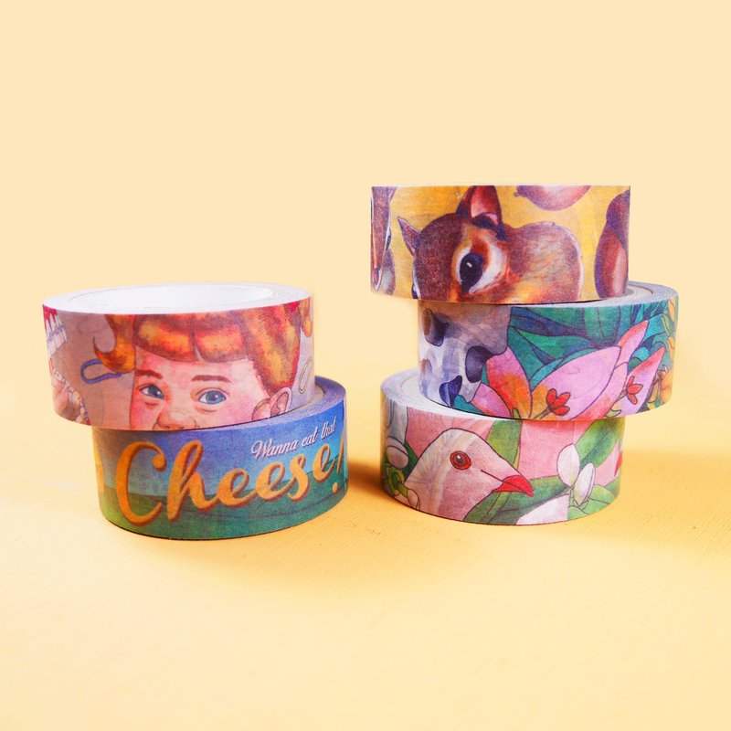 酷酷纸胶带超值组 / 含出血卷及分装片 ) - 纸胶带 - 纸 多色