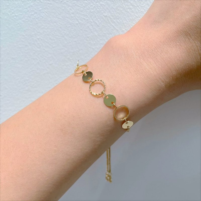 │日常│法式篓空 • 14kgf • 手链 • 可调式手链 • 注金 - 手链/手环 - 铜/黄铜 