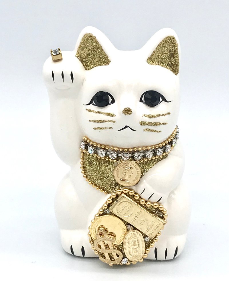 Millionaire Cat - 摆饰 - 陶 白色
