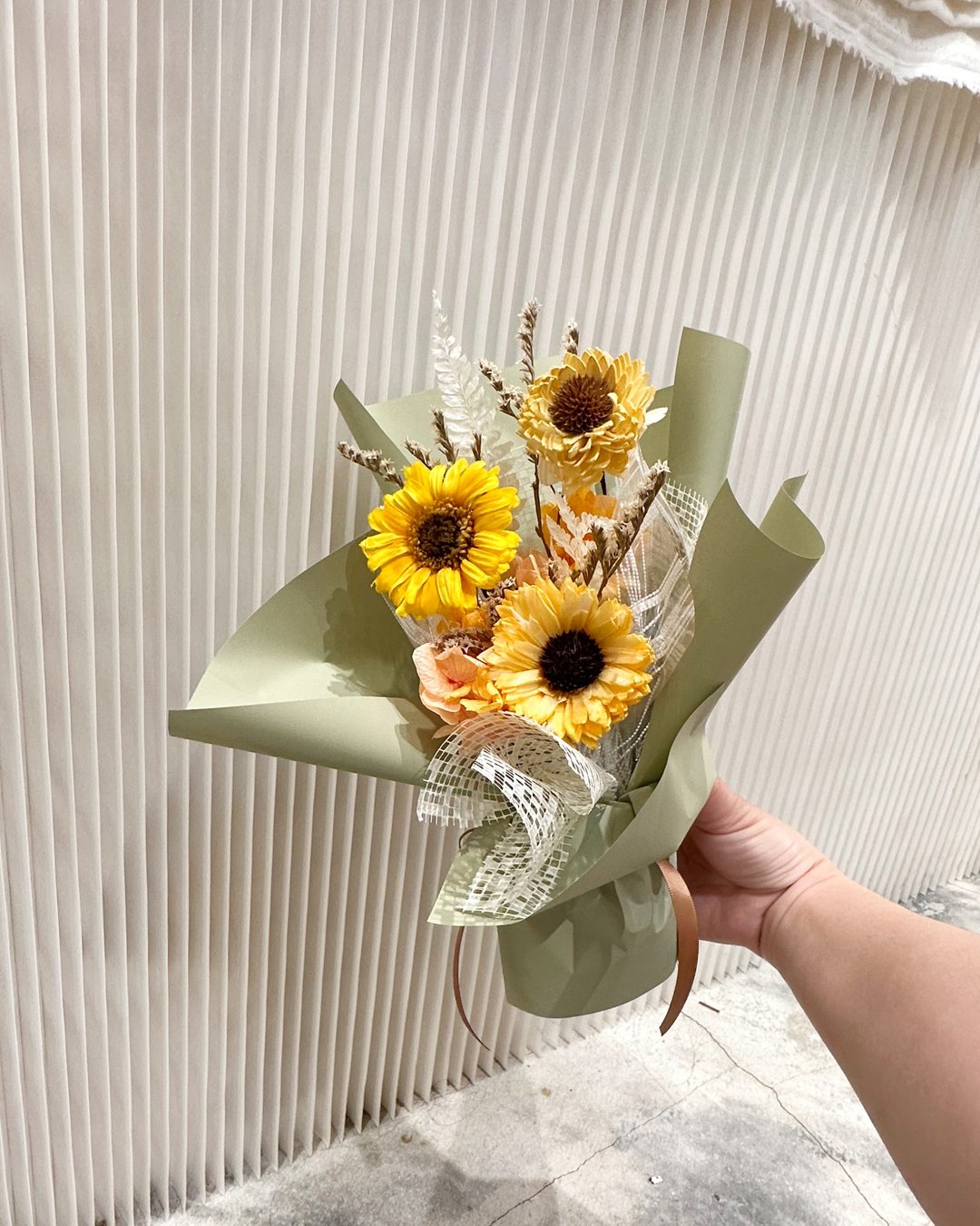 毕业季太阳小花束绿现货 - 干燥花/捧花 - 植物．花 绿色