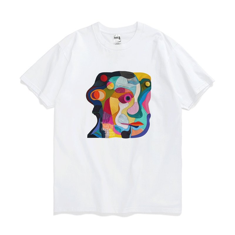 古希腊哲学/基蒂昂的芝诺/生命的目标是与大自然一致/凡物制棉T恤 - 男装上衣/T 恤 - 棉．麻 白色