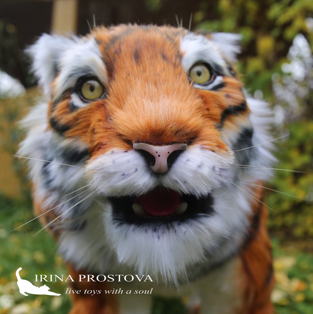 Tiger Amur, realistic toy - 玩偶/公仔 - 其他材质 橘色