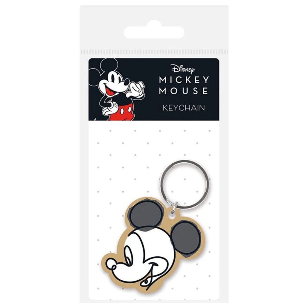 【迪士尼】米奇线稿造型钥匙圈/MICKEY MOUSE - 钥匙链/钥匙包 - 塑料 多色