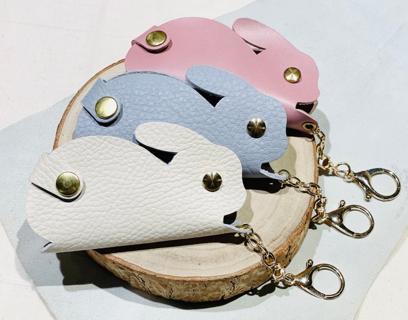 牛皮兔子钥匙挂勾包/防狼喷雾皮套可定制SS23母亲节礼物 - 钥匙链/钥匙包 - 真皮 多色