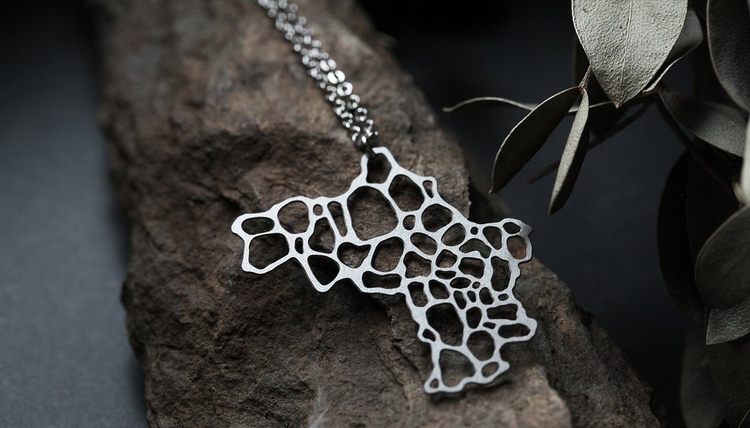 风化岩项链 Weathered-rock Pendant - 项链 - 其他金属 银色