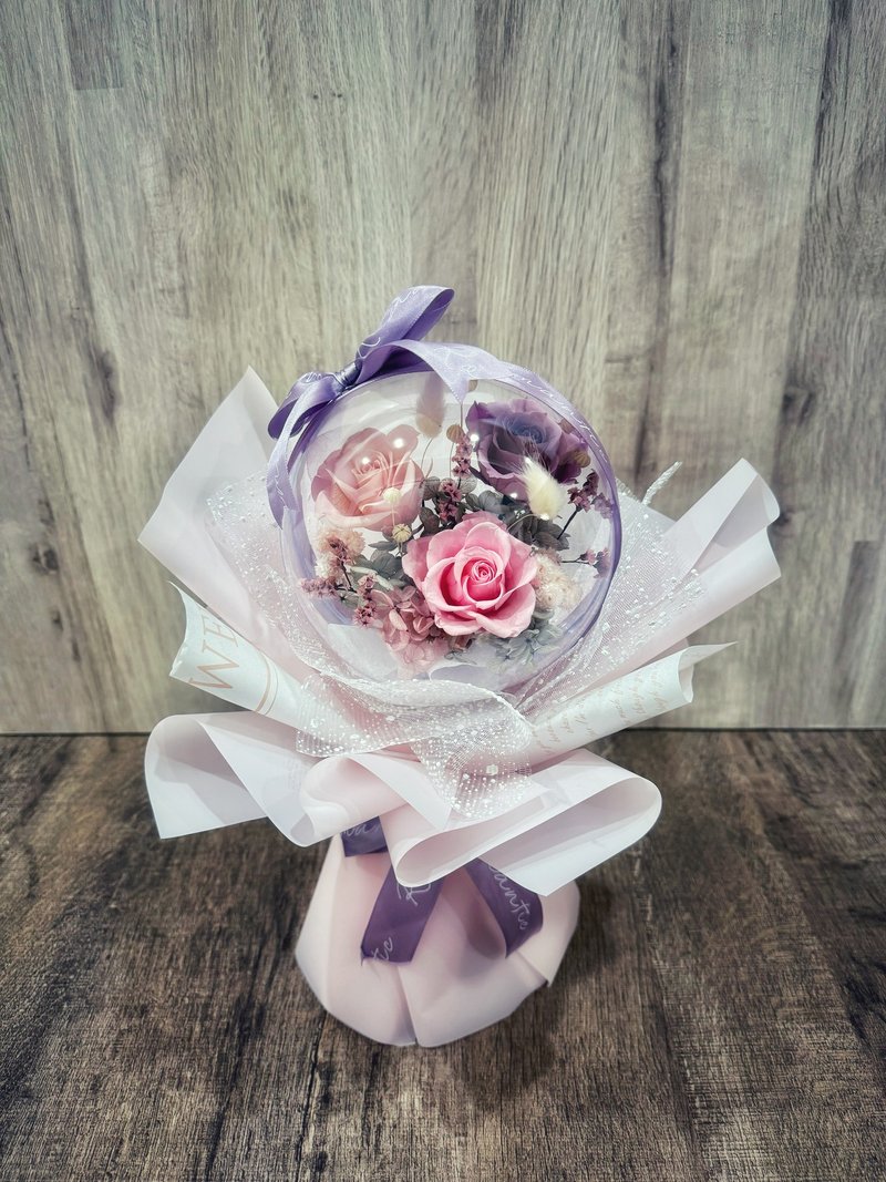 小波波球花束 永生花/干燥花/情人节/母亲节/生日礼物/开幕/毕业 - 干燥花/捧花 - 植物．花 