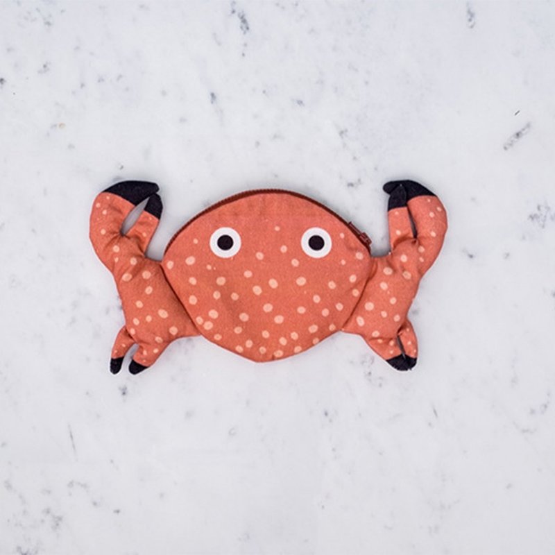 大西洋螃蟹收纳袋 | Don Fisher - 化妆包/杂物包 - 棉．麻 橘色