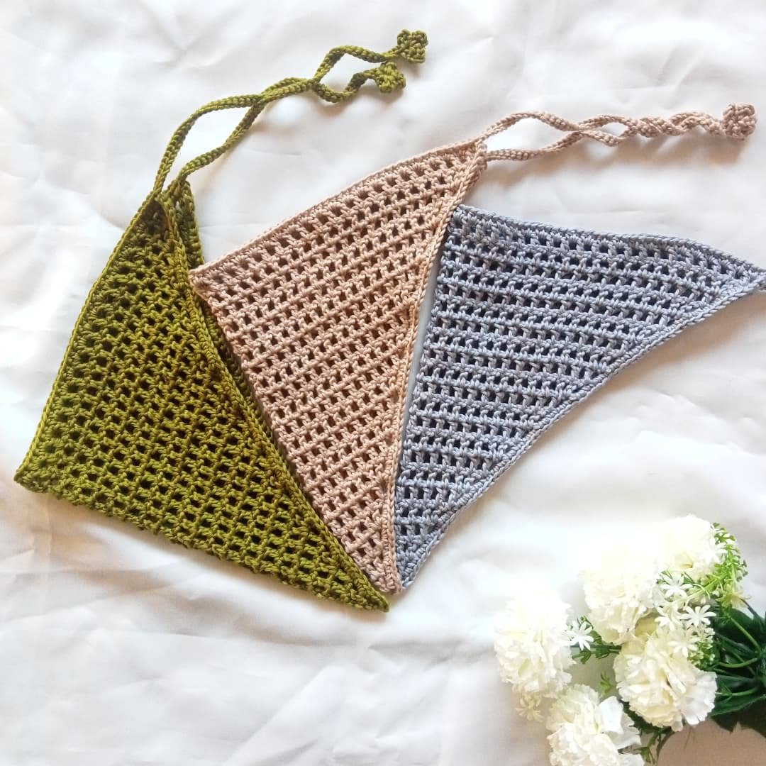 Crochet Headband Hair Accessories - 发带/发箍 - 其他材质 多色