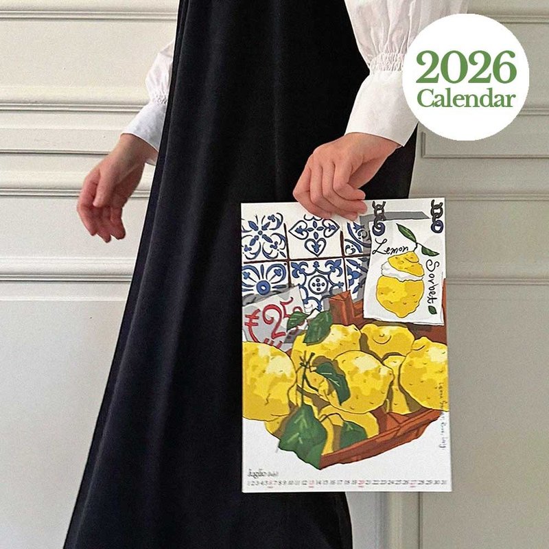 2026 旅行插画月历 _ 意大利 - 年历/台历 - 纸 多色