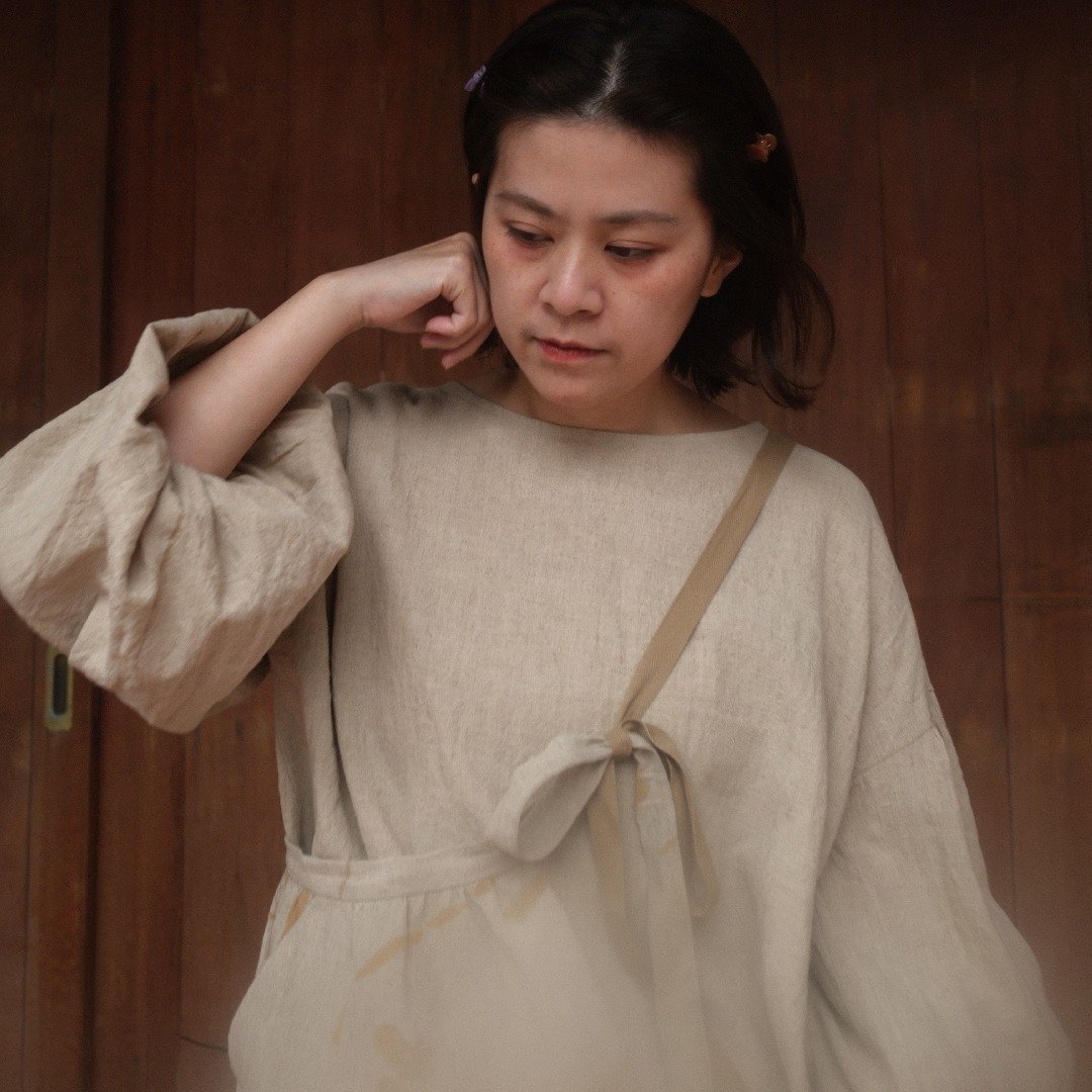 再入荷 | 雀儿 | 上衣  / 米粒色 - 女装上衣 - 棉 卡其色