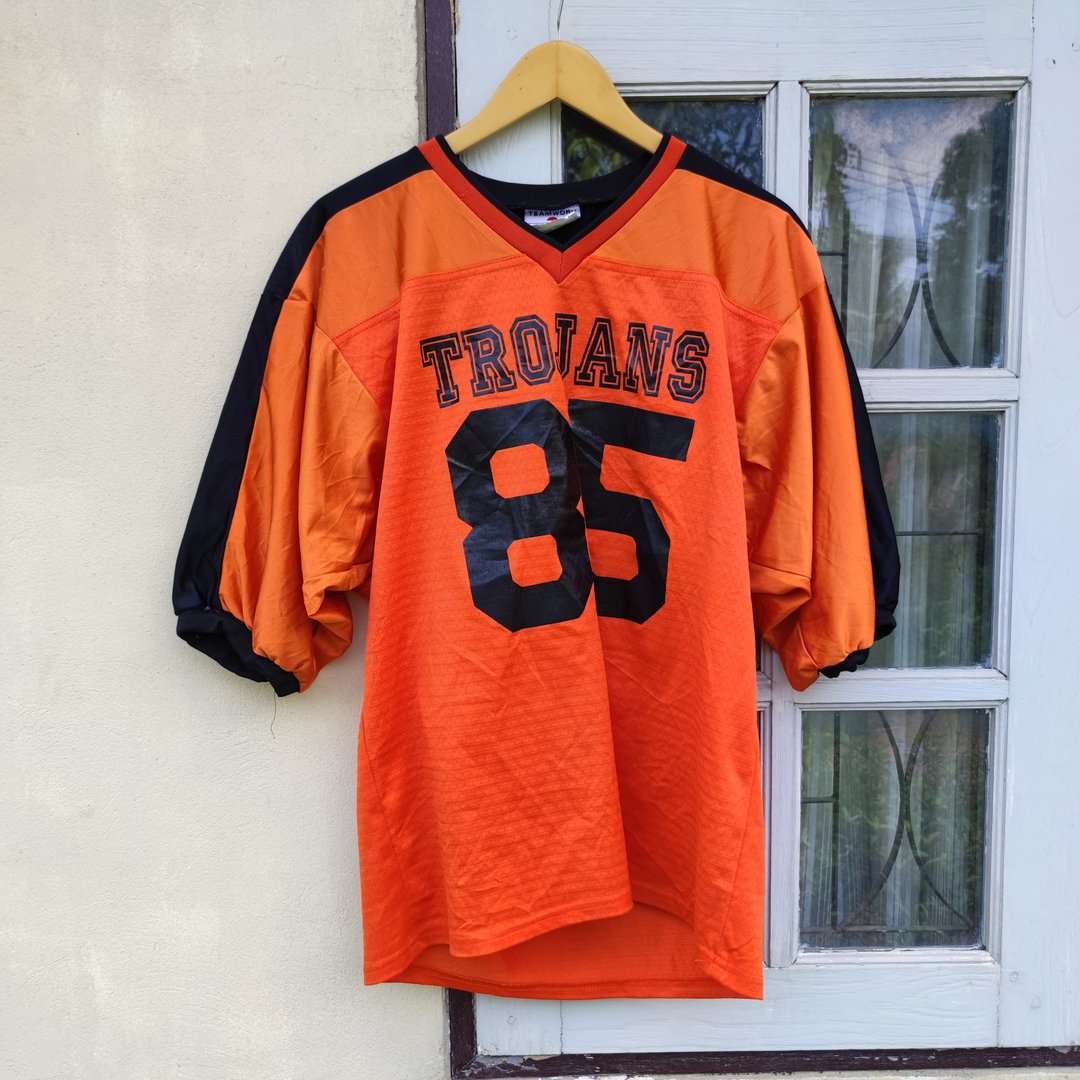 复古棒球队服 Teamwork Athletic Apparel Trojans 85 棒球球衣 - 男装上衣/T 恤 - 其他材质 橘色