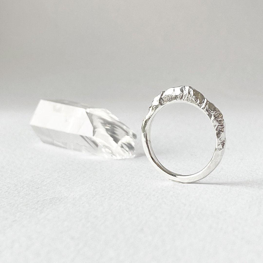 山间戒指 Hill Ring 925纯银 - 戒指 - 其他金属 银色