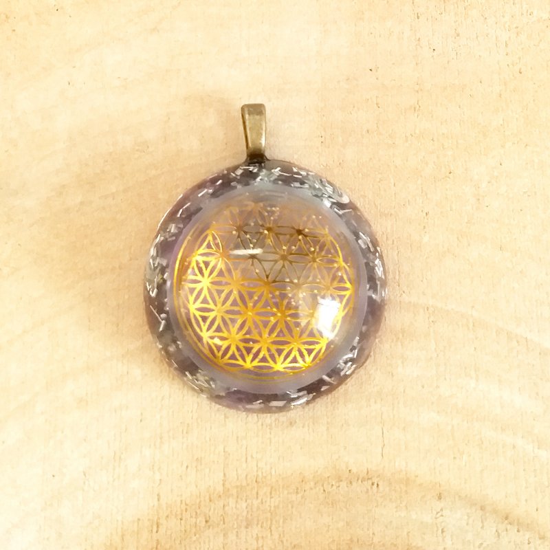 【宇能】宠物奥根吊饰 生命之花 紫晶 镇定安神 - 订制抱枕/饰品 - 水晶 紫色